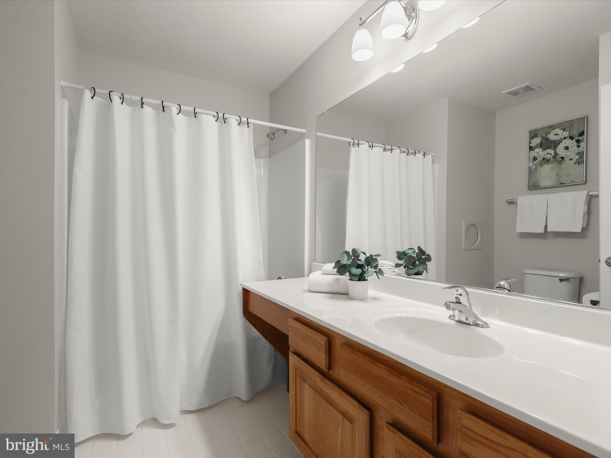 6413 Phantom Moon Walk Clarksville, MD 21029 - Photo 42 of 60 a bathroom with a double vanity sink and a mirror