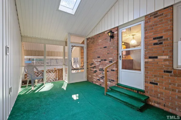 a view of front door and porch