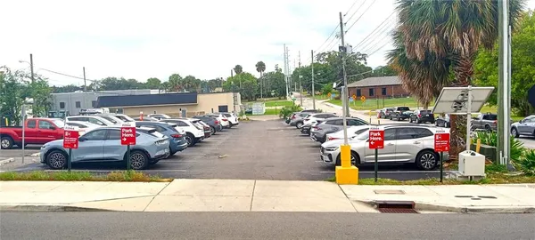 a view of parking with cars