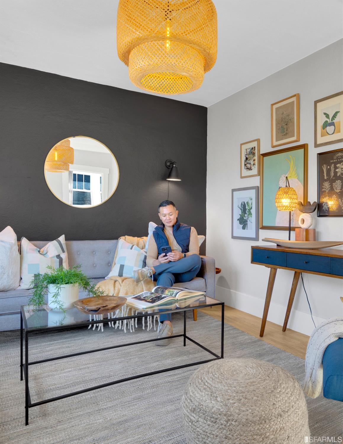 1921 Seventh Street Berkeley, CA 94710 - Photo 11 of 37 a living room with furniture and a wooden floor