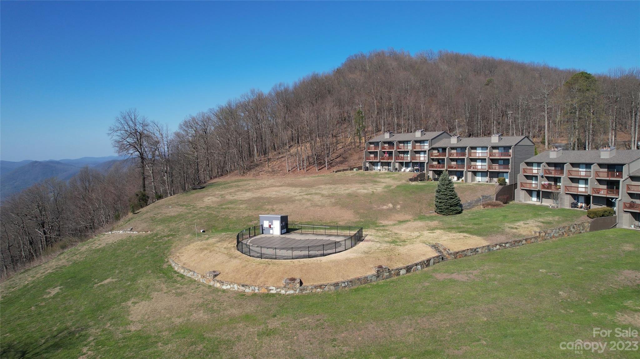 2881 White Oak Mountain Road, Unit D2 Columbus, NC 28722 - Photo 5 of 39 a swimming pool with trees in the background
