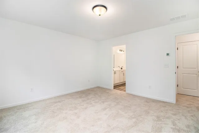 an empty room with an entryway