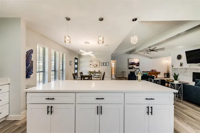 a view of living room with furniture and flat screen tv