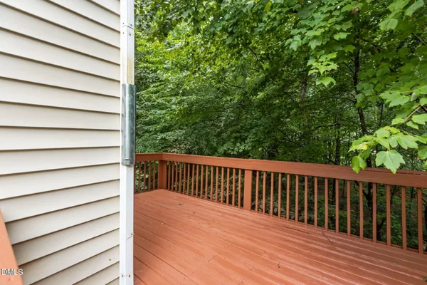 a view of a wooden deck