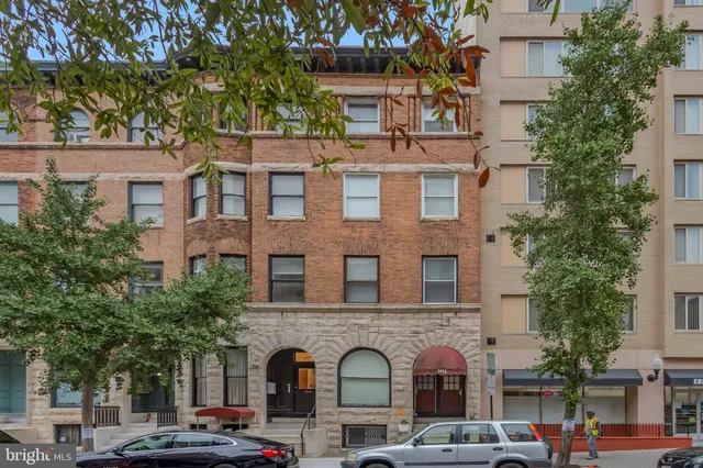 a front view of multiple houses