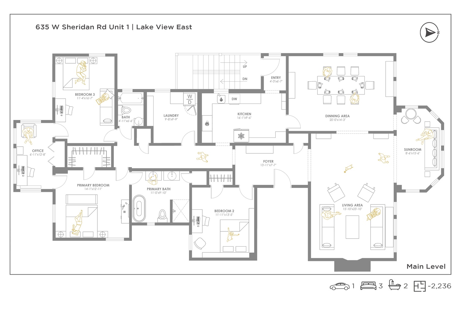 635 West Sheridan Road, Unit 1 Chicago, IL 60613 - Photo 5 of 46