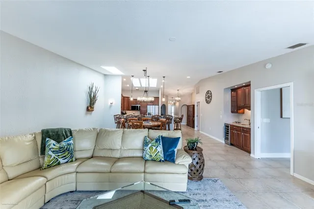 a view of a backyard with green space