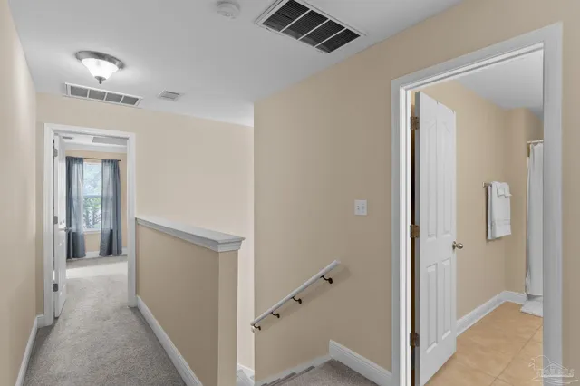 a view of a hallway with a elevator