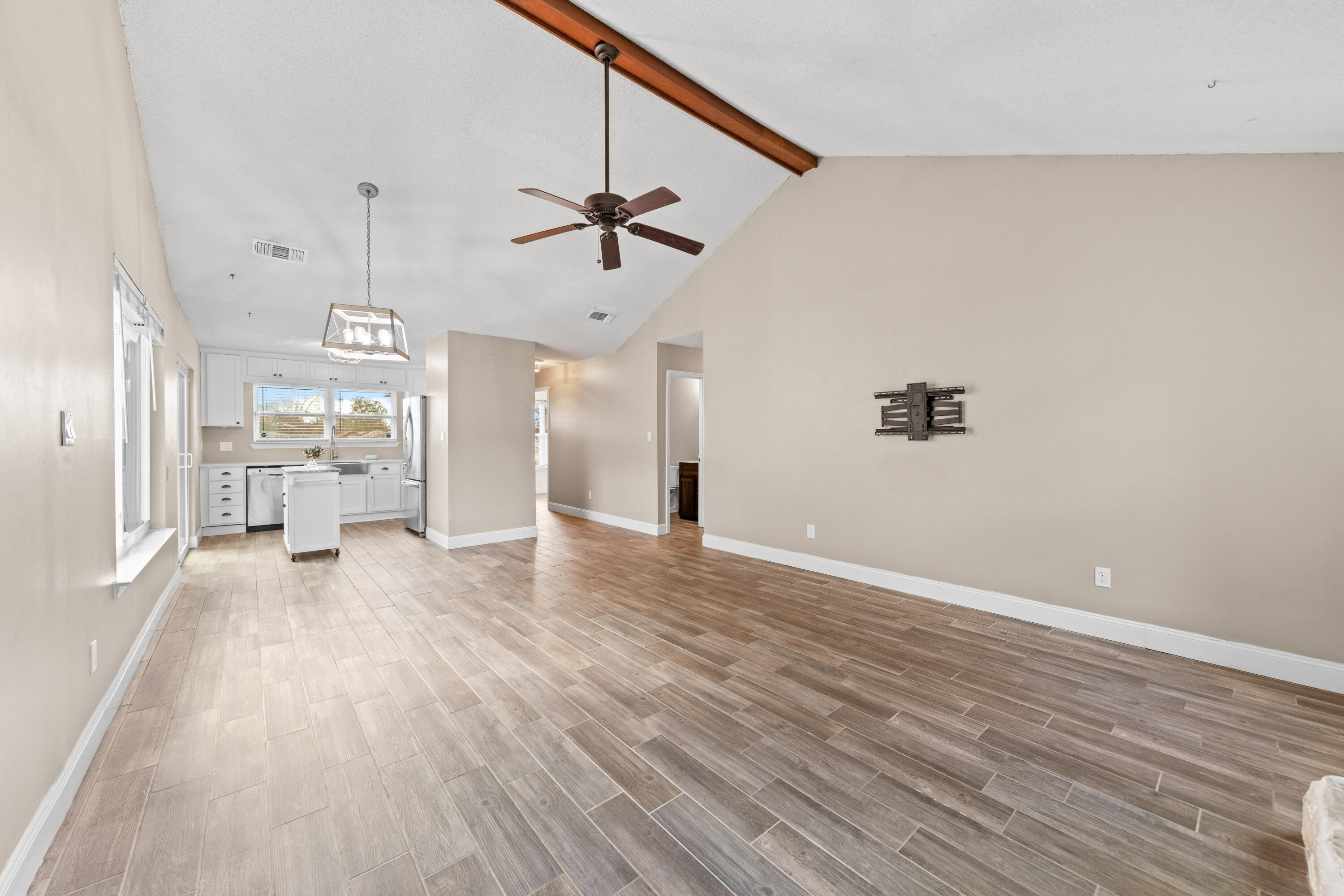 1833 Hunters Path Fort Walton Beach, FL 32547 - Photo 14 of 43 a view of a kitchen with a sink and a refrigerator