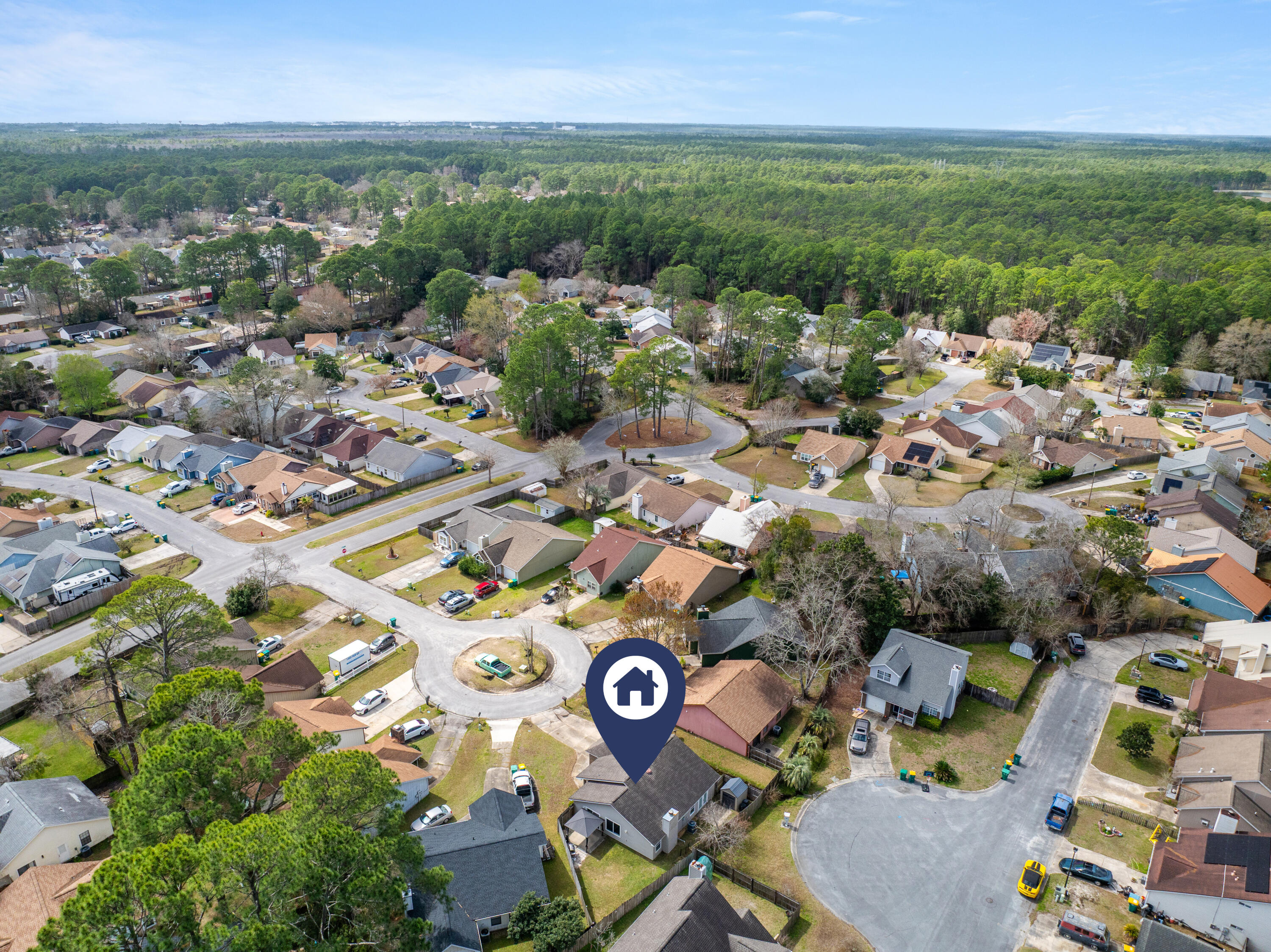 1833 Hunters Path Fort Walton Beach, FL 32547 - Photo 3 of 43 an aerial view of residential houses with outdoor space