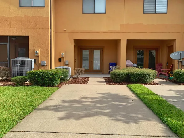 a house view with a outdoor space