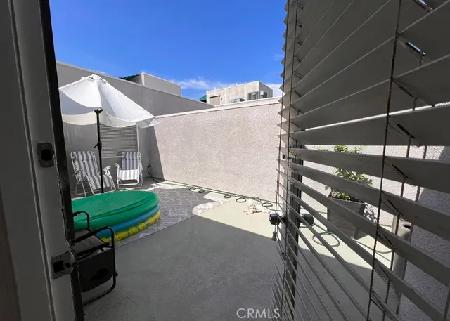 a view of city from a balcony