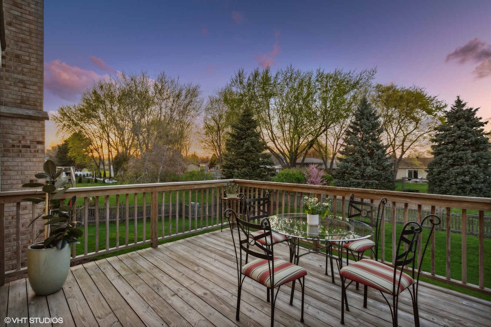2223 Joyce Lane Naperville, IL 60564 - Photo 27 of 36 a view of a balcony with wooden floor and outdoor seating