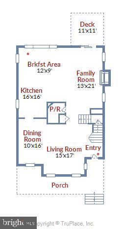 18123 Coachmans Road Germantown, MD 20874 - Photo 44 of 46 Main level floor plan