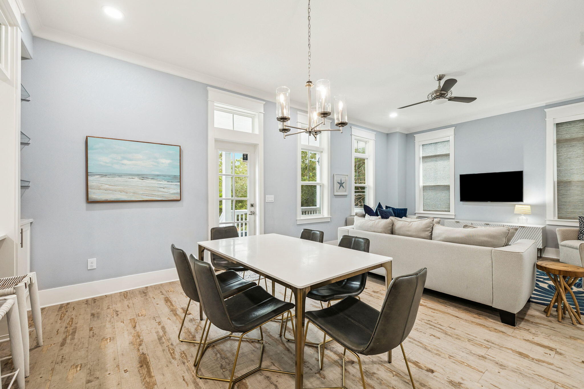 135 Gulfview Circle Santa Rosa Beach, FL 32459 - Photo 21 of 49 a view of a dining room with furniture window and wooden floor