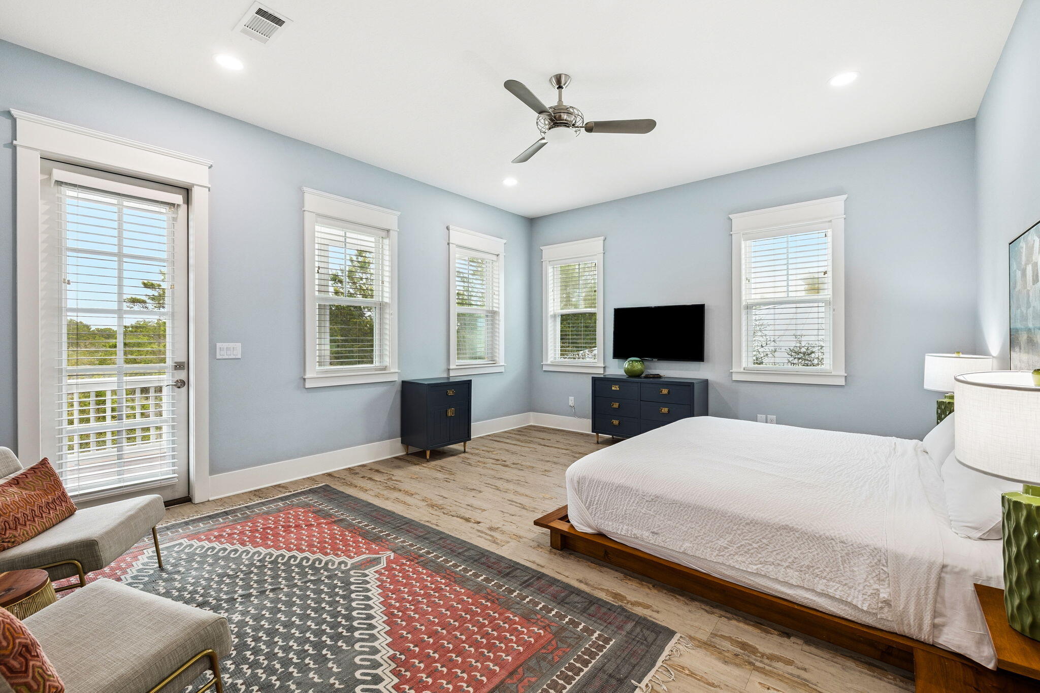 135 Gulfview Circle Santa Rosa Beach, FL 32459 - Photo 31 of 49 a bedroom with a bed and a flat screen tv