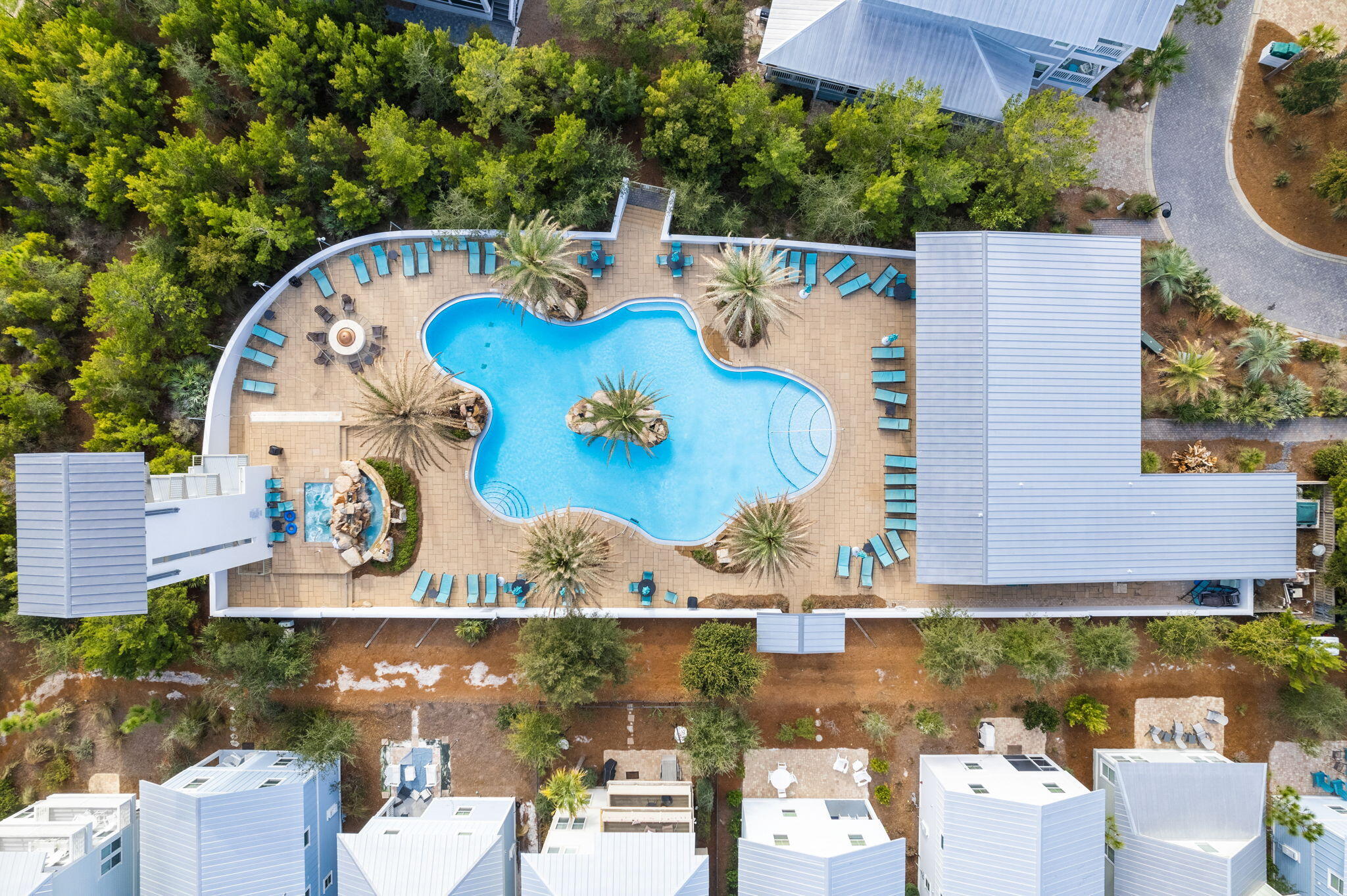 135 Gulfview Circle Santa Rosa Beach, FL 32459 - Photo 44 of 49 an aerial view of a house with a swimming pool