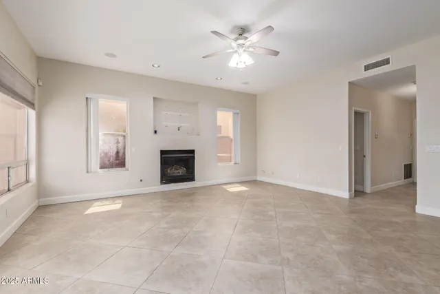 a workspace with furniture and window