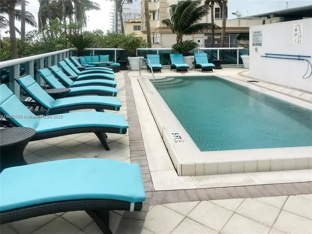 a view of balcony with small garden