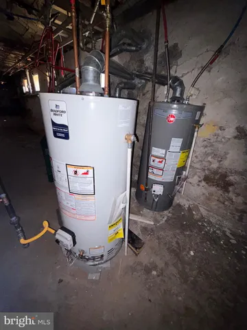 a view of a storage room with a small space