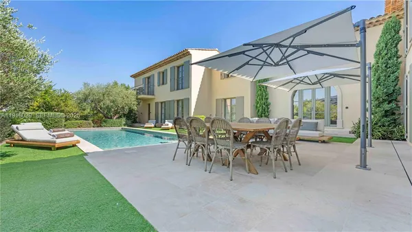 a view of a road with a yard