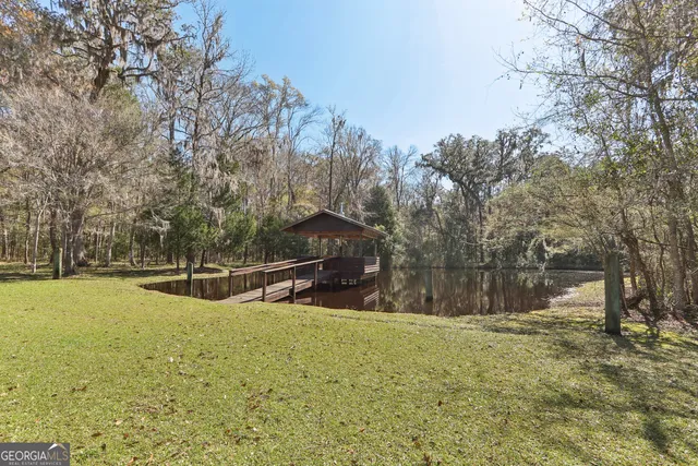a house view with a garden space