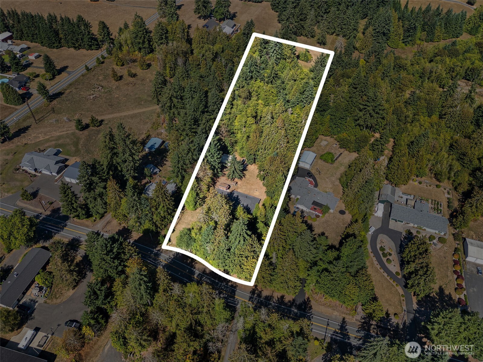 119 River Heights Road Centralia, WA 98531 - Photo 34 of 40 an aerial view of a house with a backyard