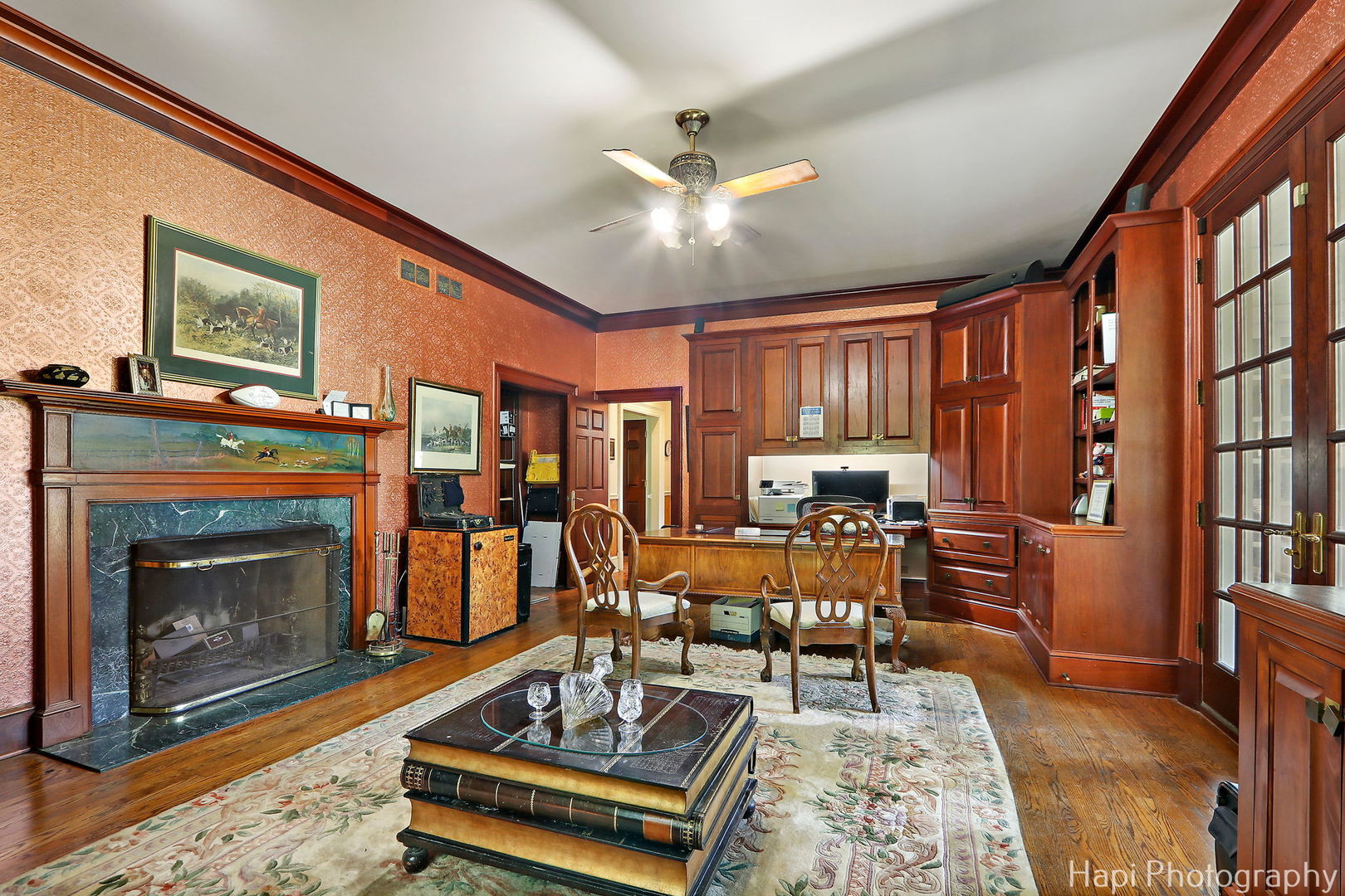 23 West County Line Road Barrington Hills, IL 60010 - Photo 24 of 71 a living room with furniture a fireplace and a large window