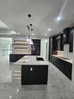 a view of a kitchen counter top space