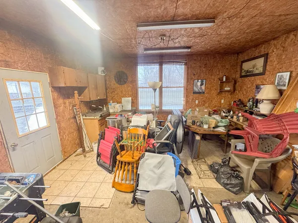 a room with storage and utility