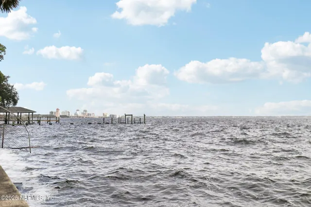 a view of ocean and covered with fog