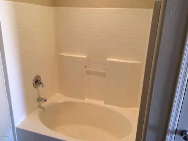 a bathroom with a tub