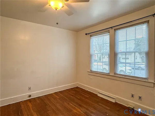 an empty room with a window