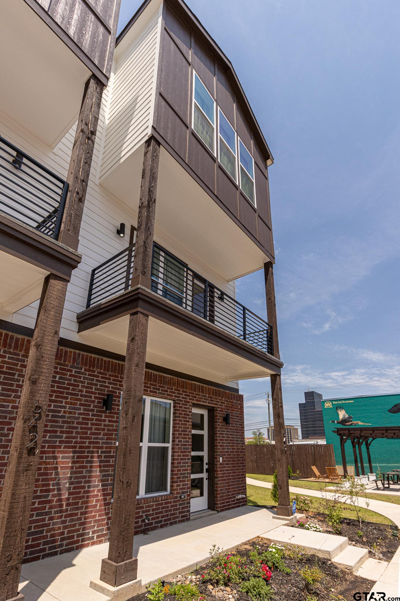 a front view of a building