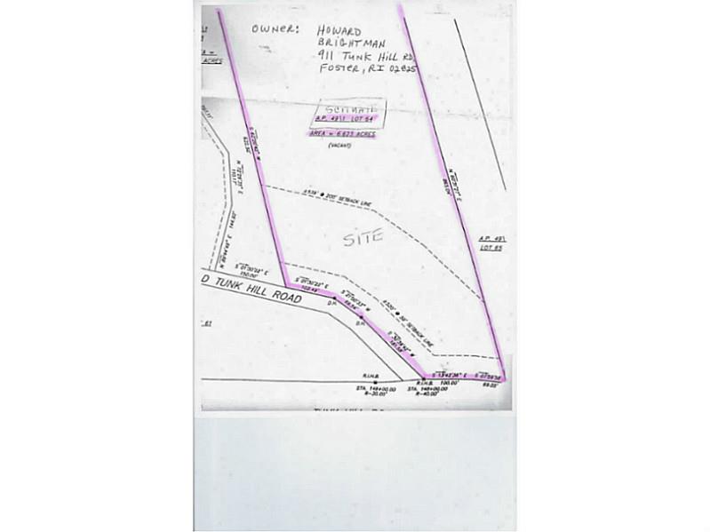 176 Tunk Hill Road Scituate, RI 02831 - Photo 2 of 3 Land. SURVEY MAP