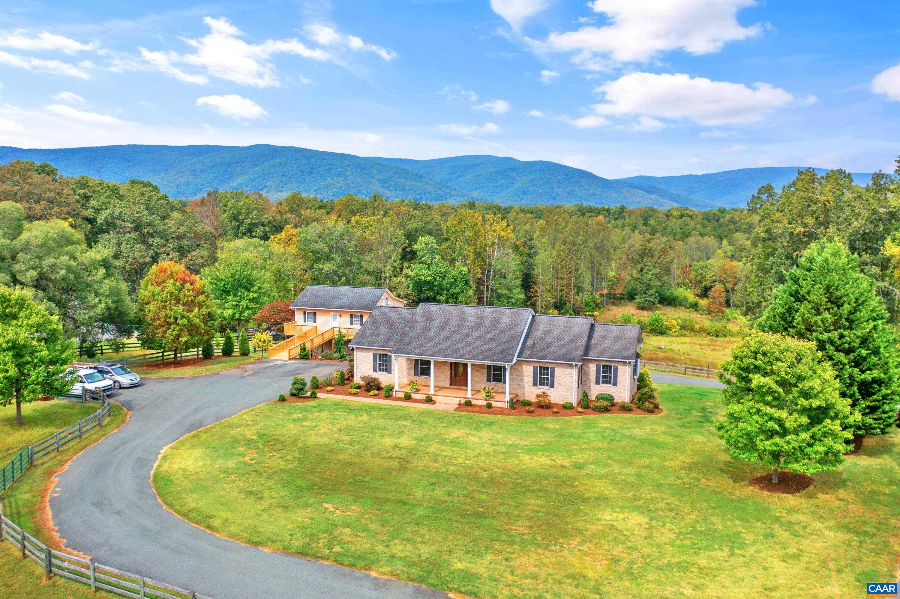 7550 Plank Road Afton, VA 22920 - Photo 5 of 49 an aerial view of a house with a garden