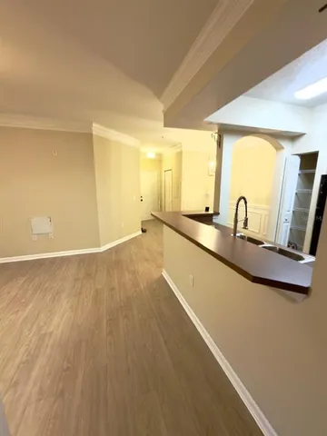 a view of a sink and a window
