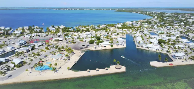 an aerial view of a house with a garden and lake view