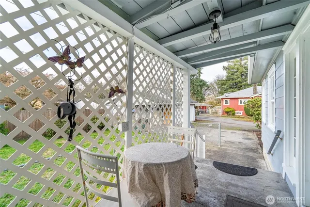 a backyard of a house