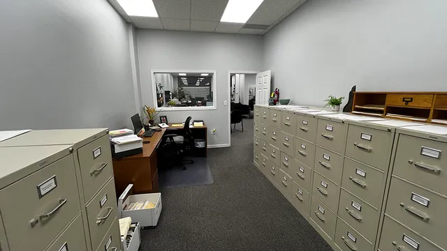 a room with storage and utility