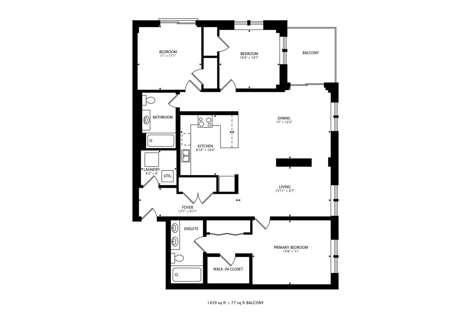 1155 West Roosevelt Road, Unit 412 Chicago, IL 60608 - Photo 31 of 31 a picture of a floor plan