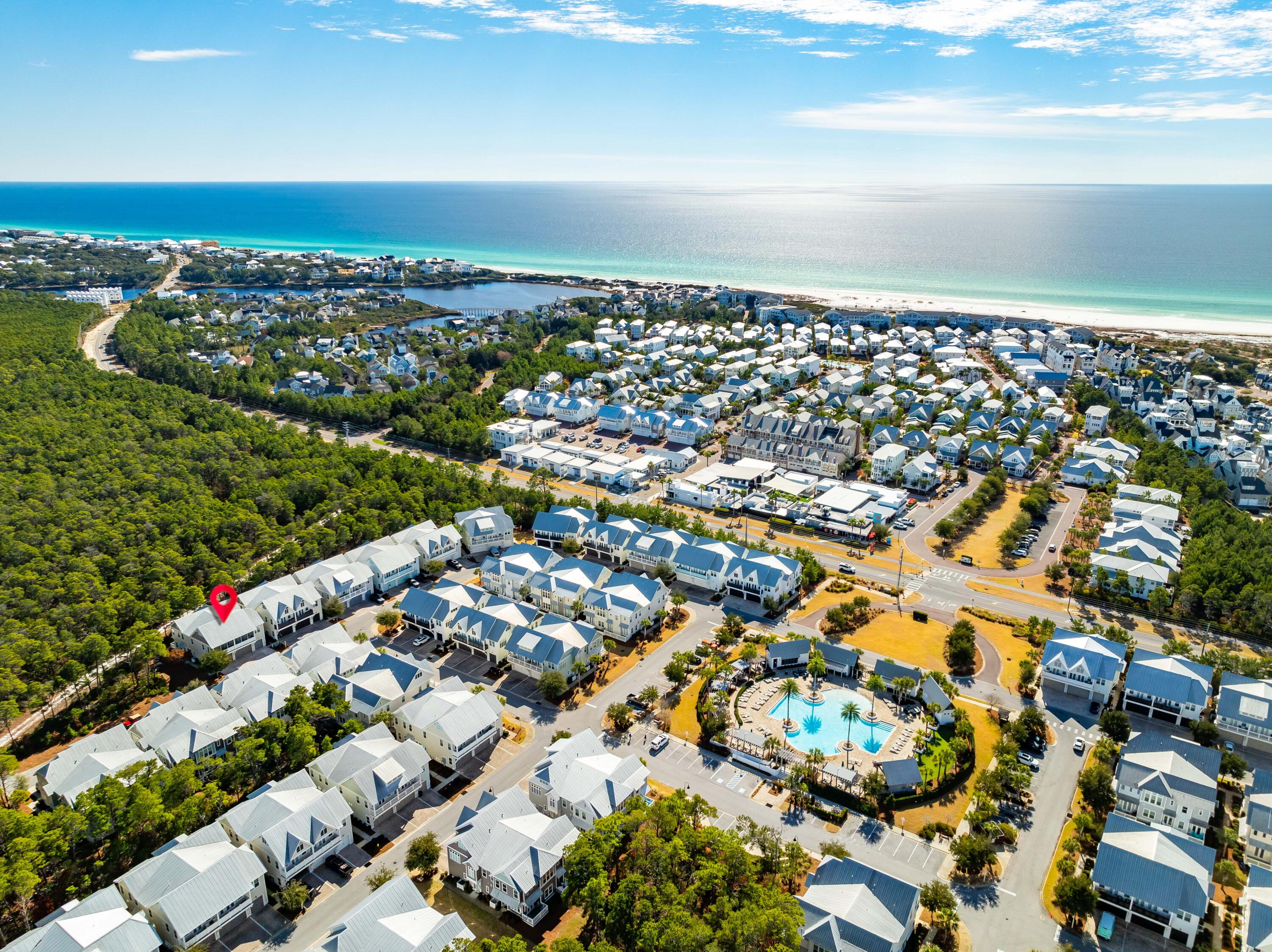 106 East Milestone Dr Inlet Beach, Unit B Inlet Beach, FL 32461 - Photo 35 of 54 106 E Milestone Unit B Aerial Marked-4