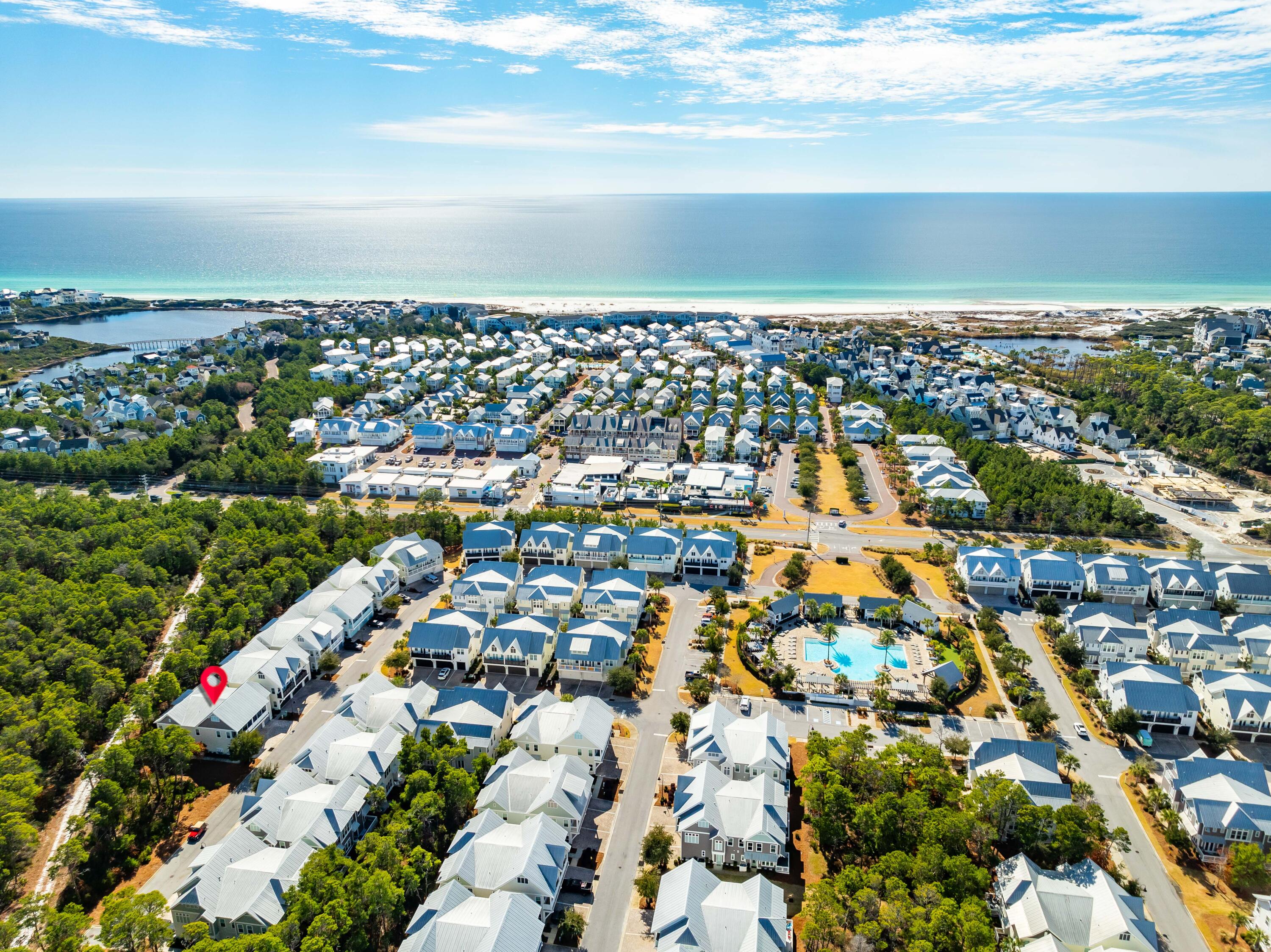 106 East Milestone Dr Inlet Beach, Unit B Inlet Beach, FL 32461 - Photo 36 of 54 106 E Milestone Unit B Aerial Marked-3
