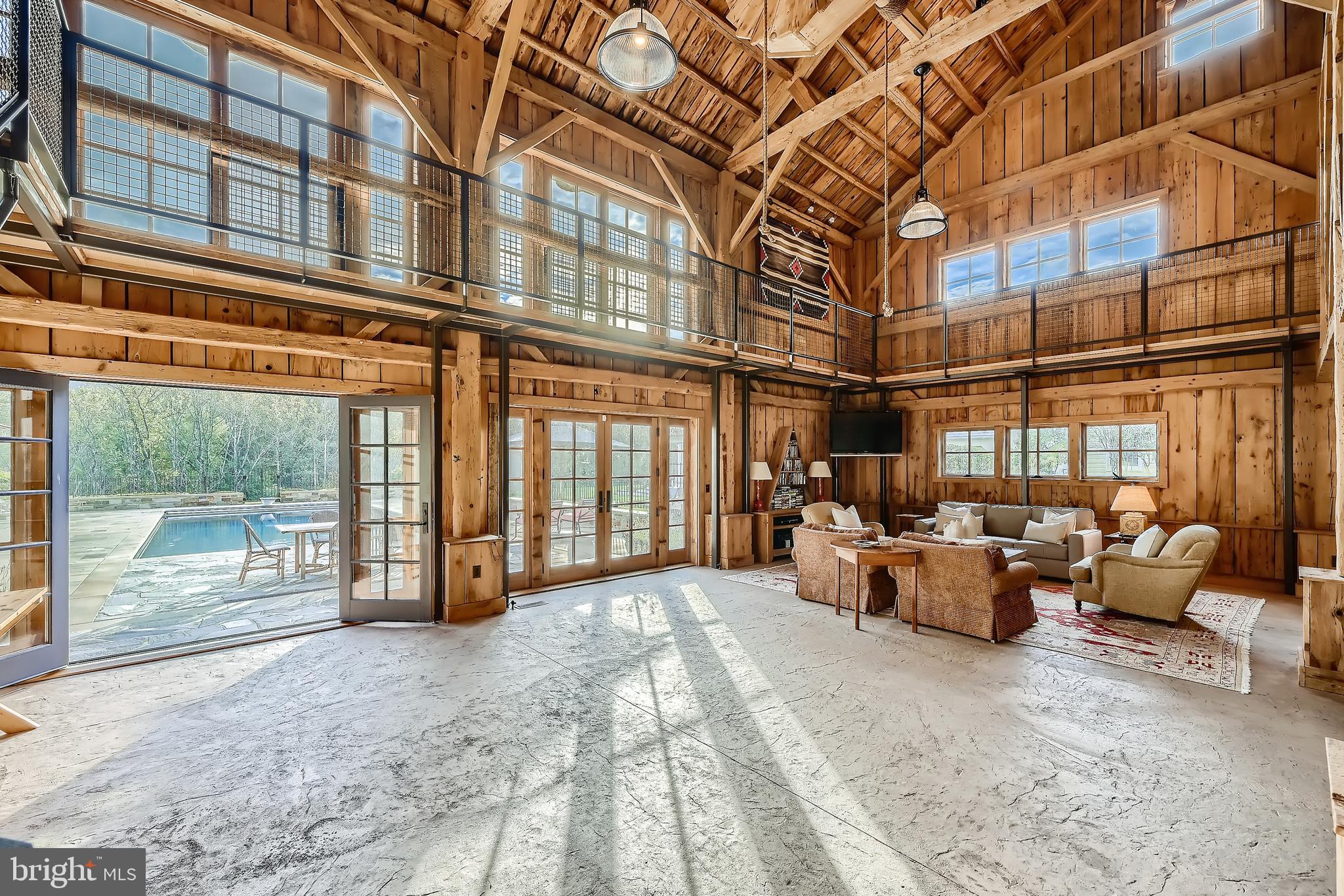 Barn opens to heated saltwater pool