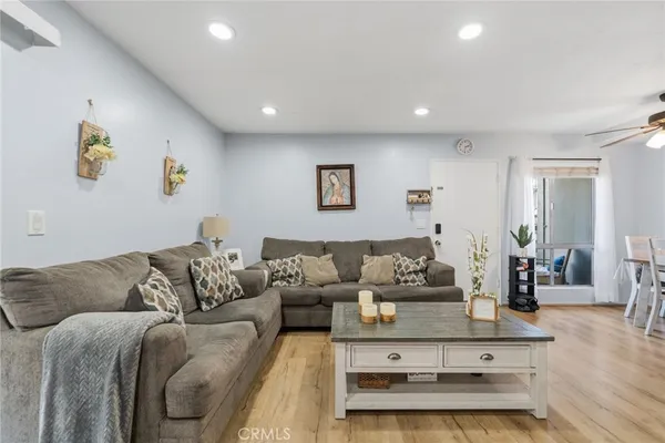 a living room with furniture and a couch