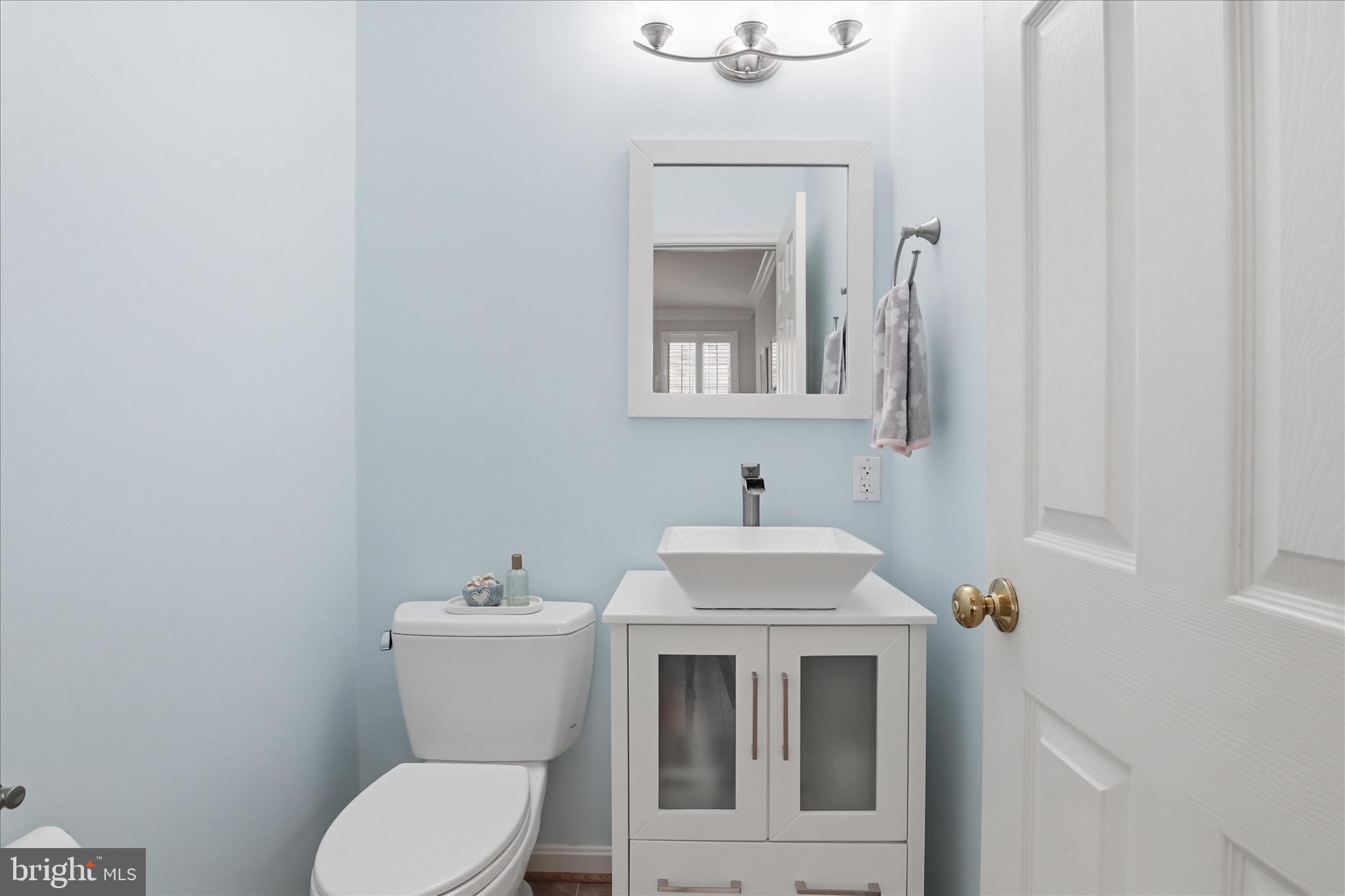 25352 Ripleys Field Drive Chantilly, VA 20152 - Photo 16 of 54 a bathroom with a toilet sink and mirror