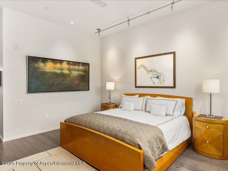 102 Evans Road, Unit 107 Basalt, CO 81621 - Photo 12 of 25 a bedroom with a bed and a flat screen tv