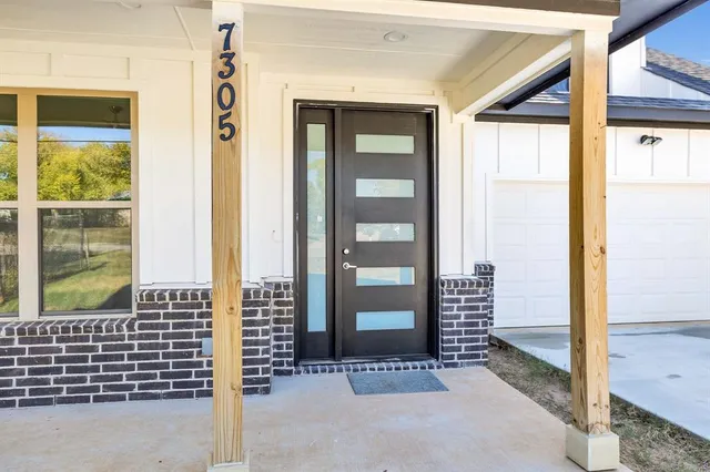 a view of front door of house