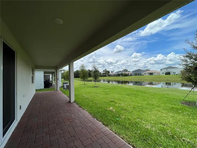 a view of an outdoor space with a lake view