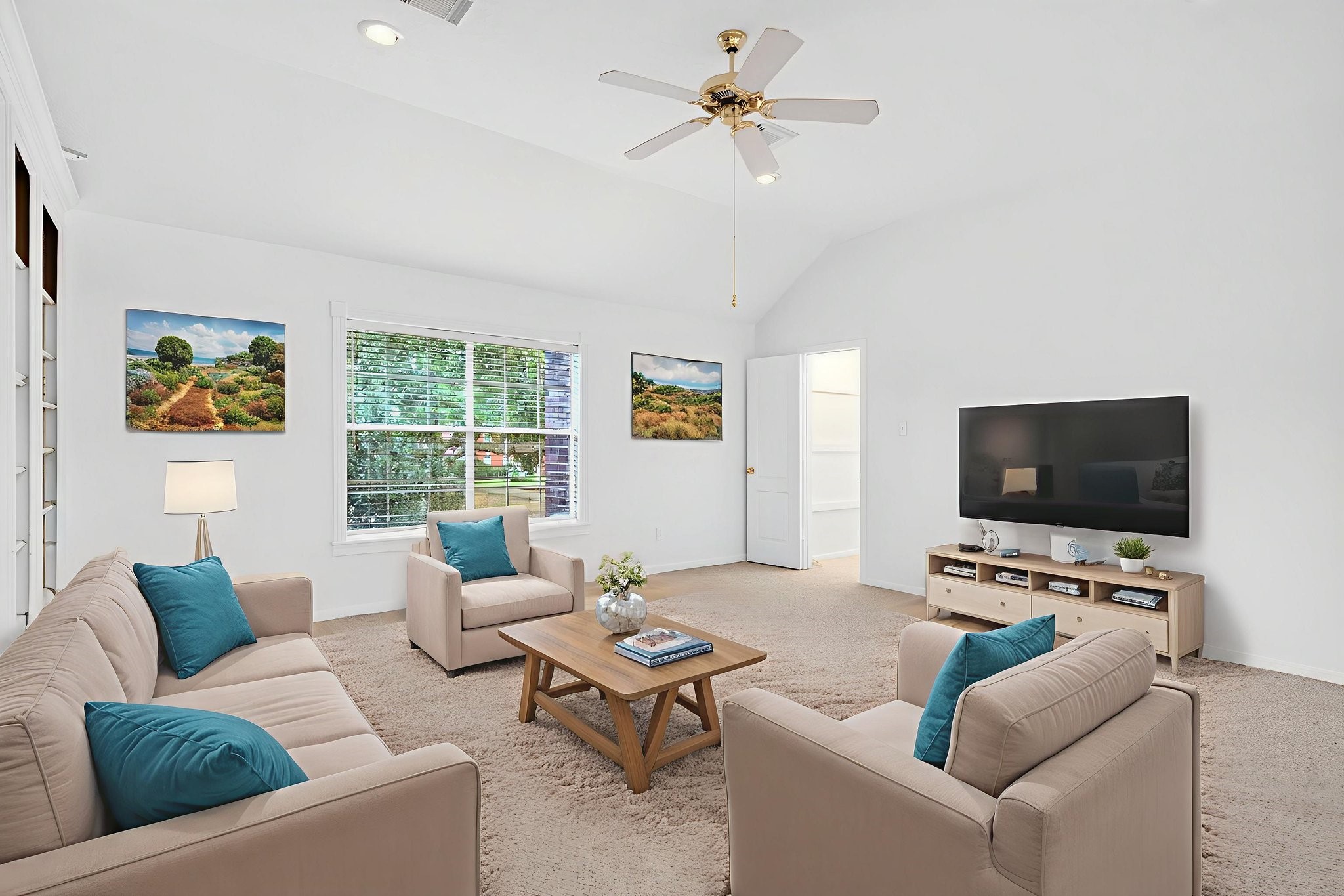 1022 Pinewood Lane Seabrook, TX 77586 - Photo 29 of 47 a living room with furniture and a flat screen tv